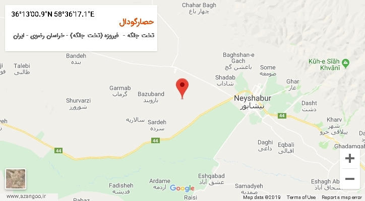 روستای حصارگودال بر روی نقشه