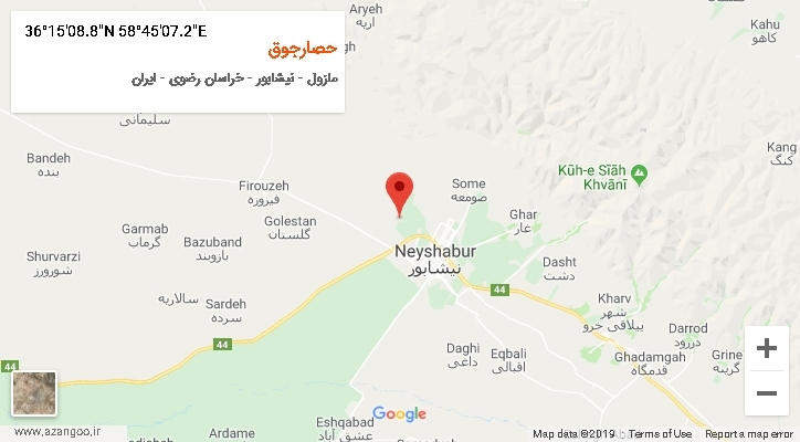 روستای حصارجوق بر روی نقشه