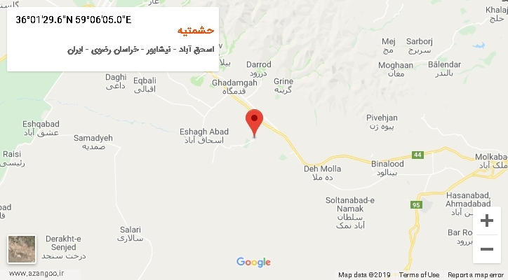 روستای حشمتیه بر روی نقشه