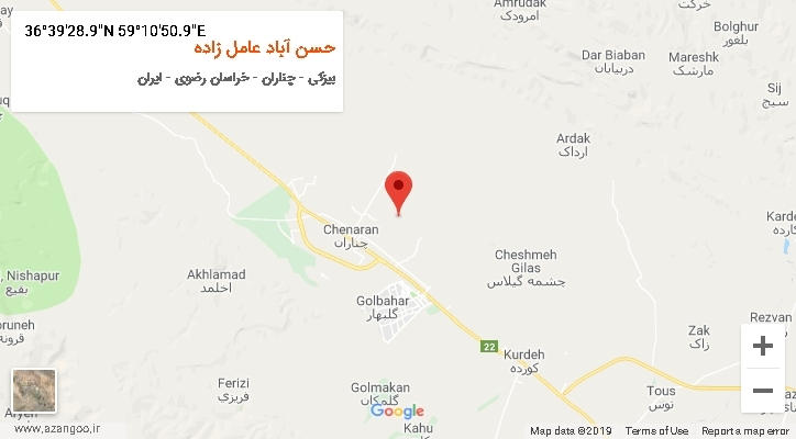 روستای حسن آباد عامل زاده بر روی نقشه