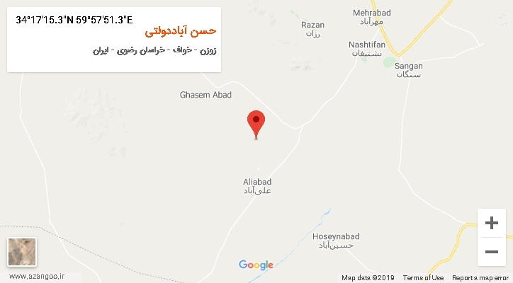 روستای حسن آباددولتی بر روی نقشه