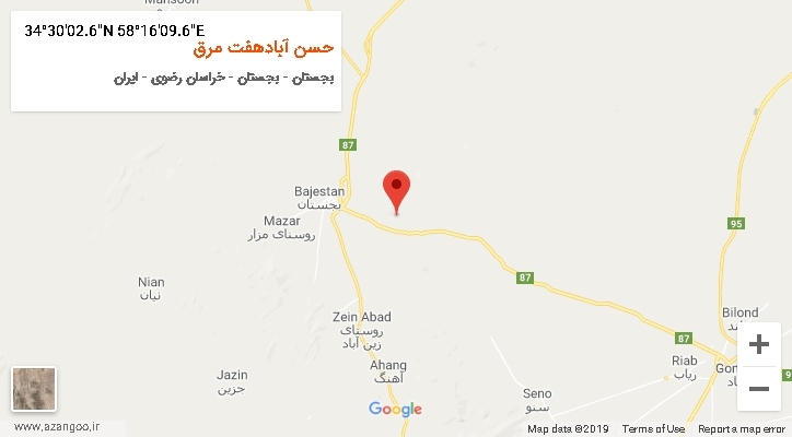 روستای حسن آبادهفت مرق بر روی نقشه