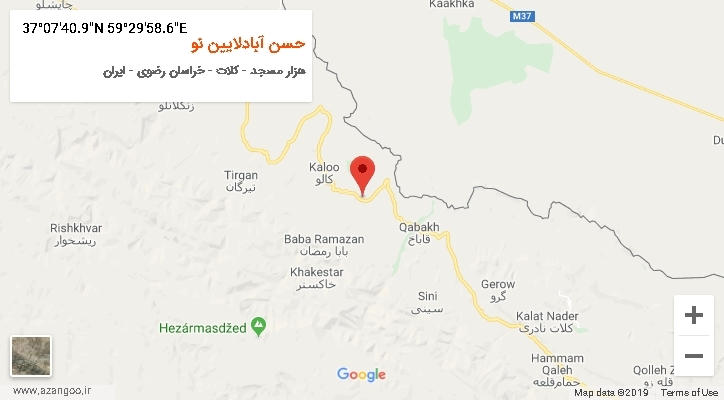 روستای حسن آبادلایین نو بر روی نقشه