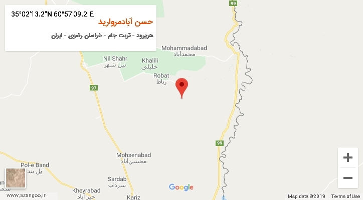 روستای حسن آبادمروارید بر روی نقشه