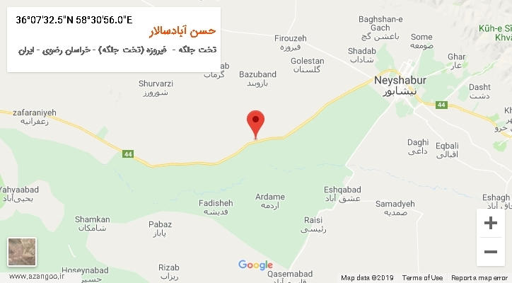 روستای حسن آبادسالار بر روی نقشه