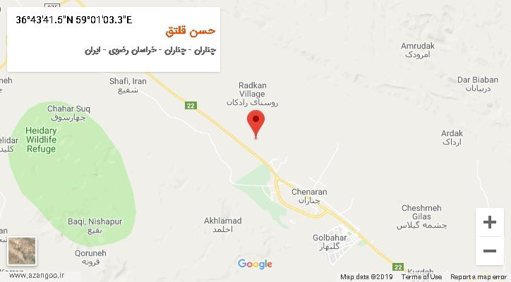 روستای حسن قلتق بر روی نقشه
