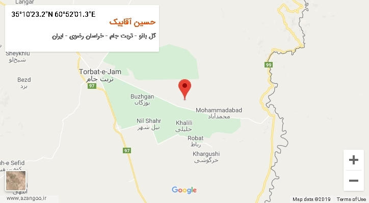 روستای حسین آقابیک بر روی نقشه