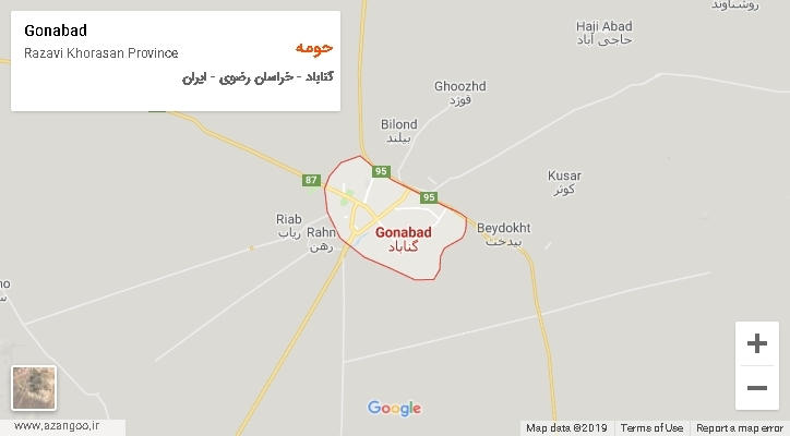 دهستان حومه بر روی نقشه