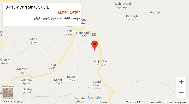 روستای حوض الخوی بر روی نقشه