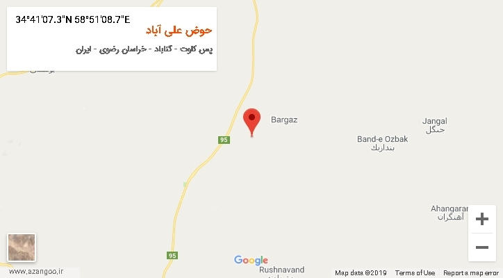 روستای حوض علی آباد بر روی نقشه