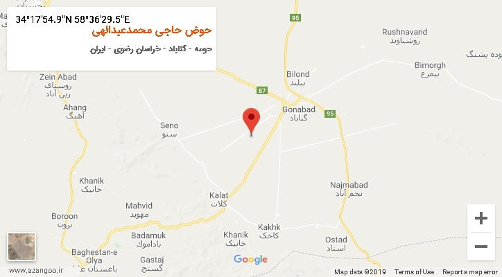 روستای حوض حاجی محمدعبدالهی بر روی نقشه