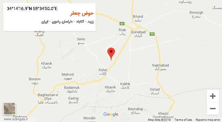 روستای حوض جعفر بر روی نقشه