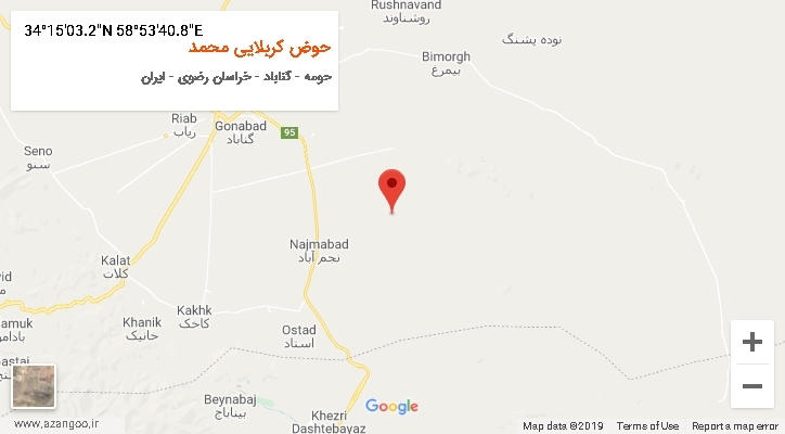 روستای حوض کربلایی محمد بر روی نقشه