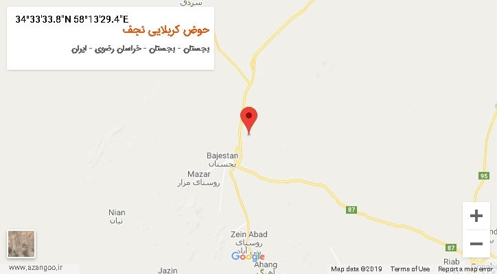 روستای حوض کربلایی نجف بر روی نقشه