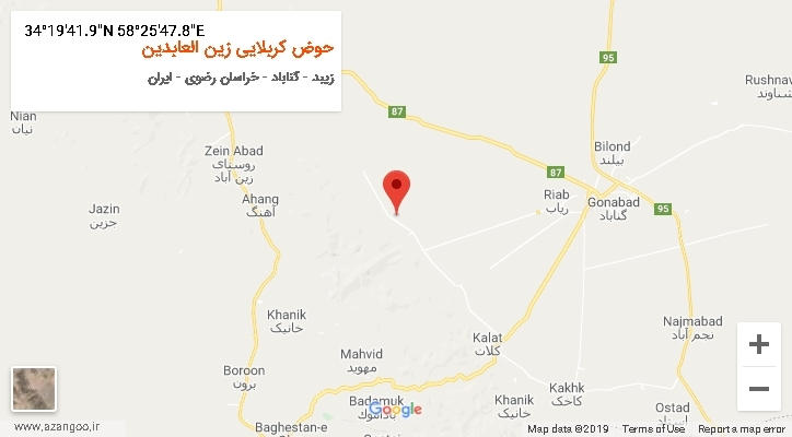 روستای حوض کربلایی زین العابدین بر روی نقشه