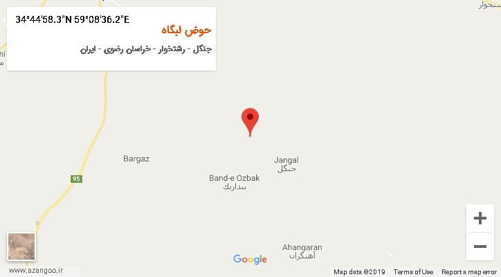روستای حوض لبگاه بر روی نقشه