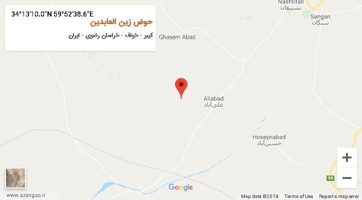 روستای حوض زین العابدین بر روی نقشه