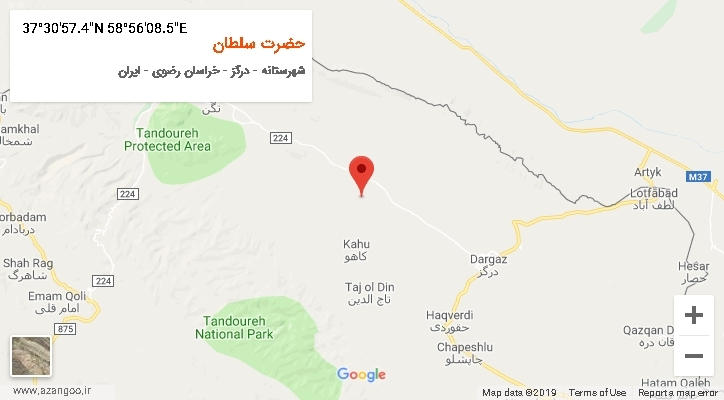 روستای حضرت سلطان بر روی نقشه