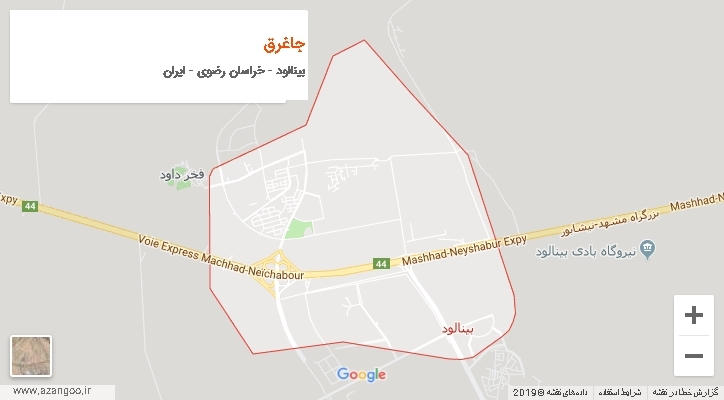 دهستان جاغرق بر روی نقشه
