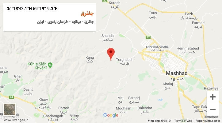 روستای جاغرق بر روی نقشه