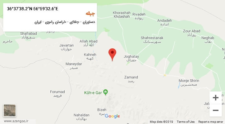 روستای جبله بر روی نقشه