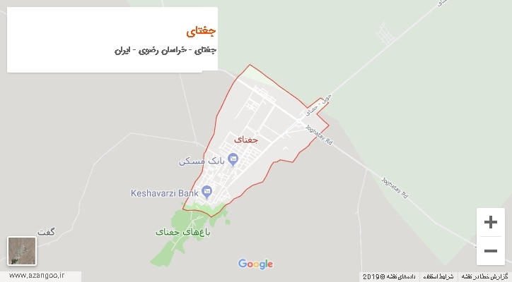 دهستان جغتای بر روی نقشه