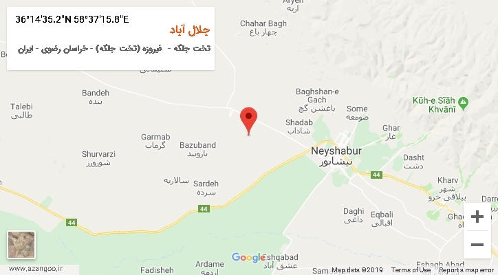 روستای جلال آباد بر روی نقشه