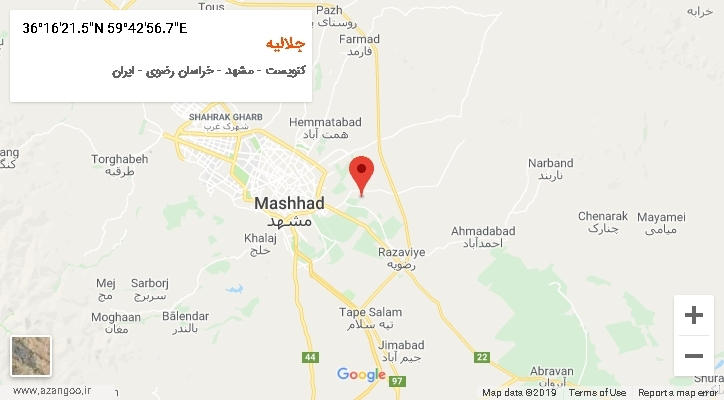 روستای جلالیه بر روی نقشه
