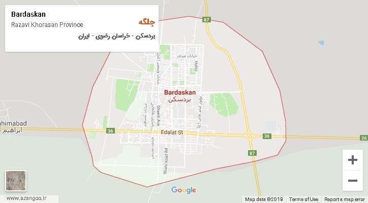 دهستان جلگه بر روی نقشه