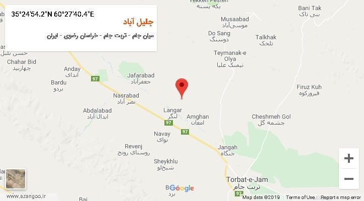 روستای جلیل آباد بر روی نقشه