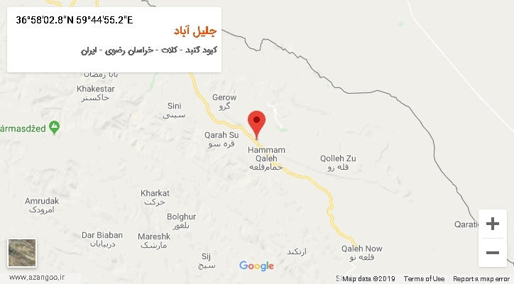 روستای جلیل آباد بر روی نقشه