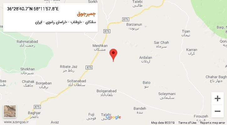 روستای جمبرجوق بر روی نقشه