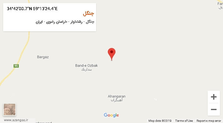 روستای جنگل بر روی نقشه