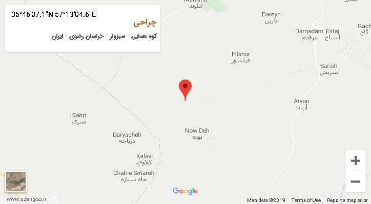 روستای جراحی بر روی نقشه