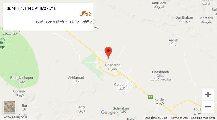 روستای جوکال بر روی نقشه