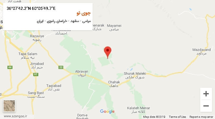 روستای جوی نو بر روی نقشه