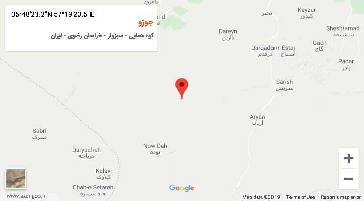 روستای جوزو بر روی نقشه