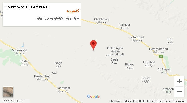روستای کاهیجه بر روی نقشه