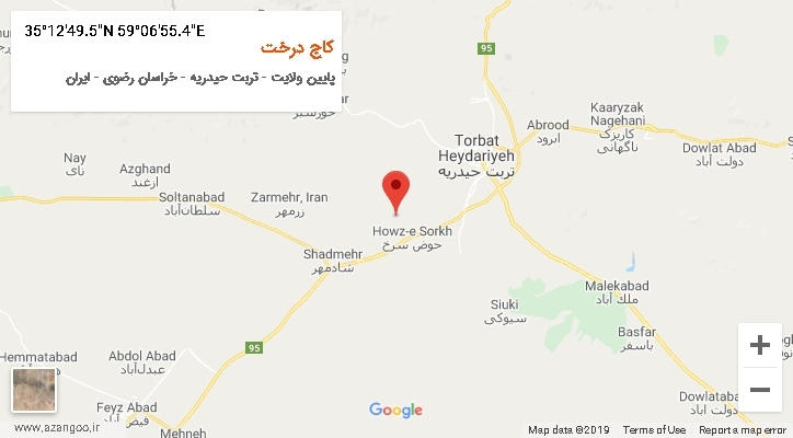 روستای کاج درخت بر روی نقشه