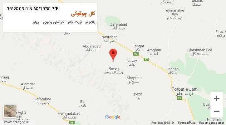 روستای کال چوقوکی بر روی نقشه