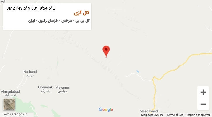 روستای کال گزی بر روی نقشه