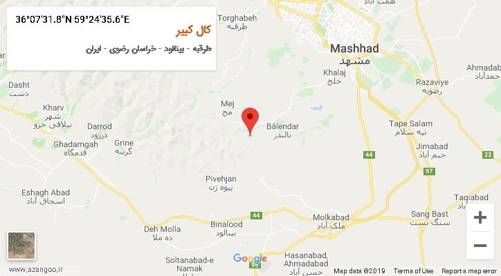 روستای کال کبیر بر روی نقشه