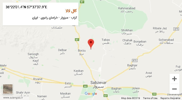 روستای کال لالا بر روی نقشه