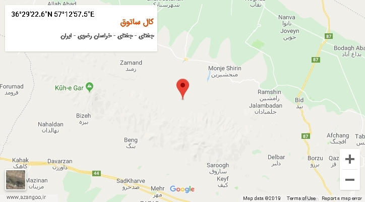 روستای کال ساتوق بر روی نقشه