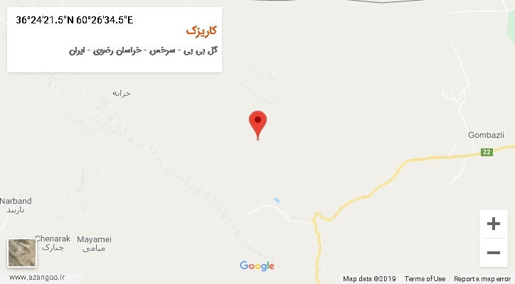 روستای کاریزک بر روی نقشه
