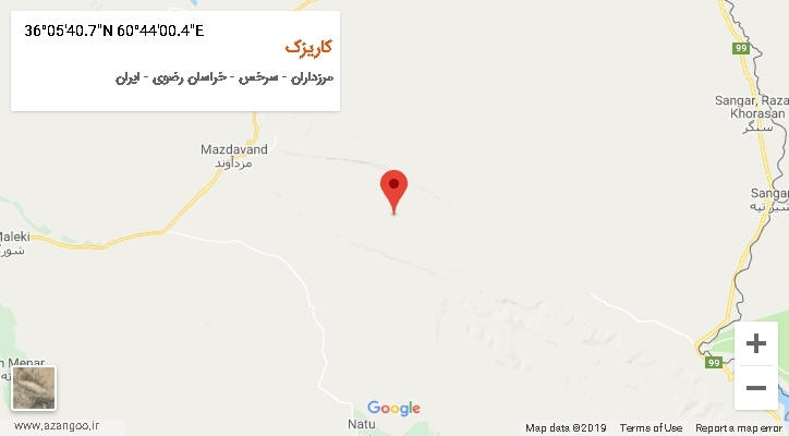 روستای کاریزک بر روی نقشه