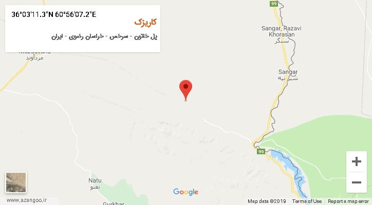 روستای کاریزک بر روی نقشه