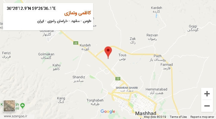 روستای کاظمی ونمازی بر روی نقشه