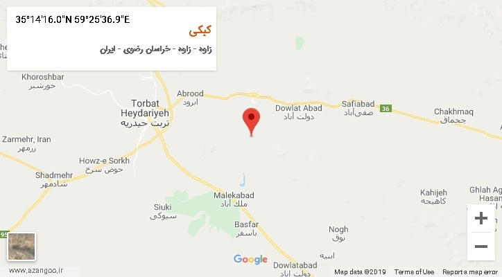 روستای کبکی بر روی نقشه