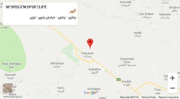 روستای کبیر بر روی نقشه